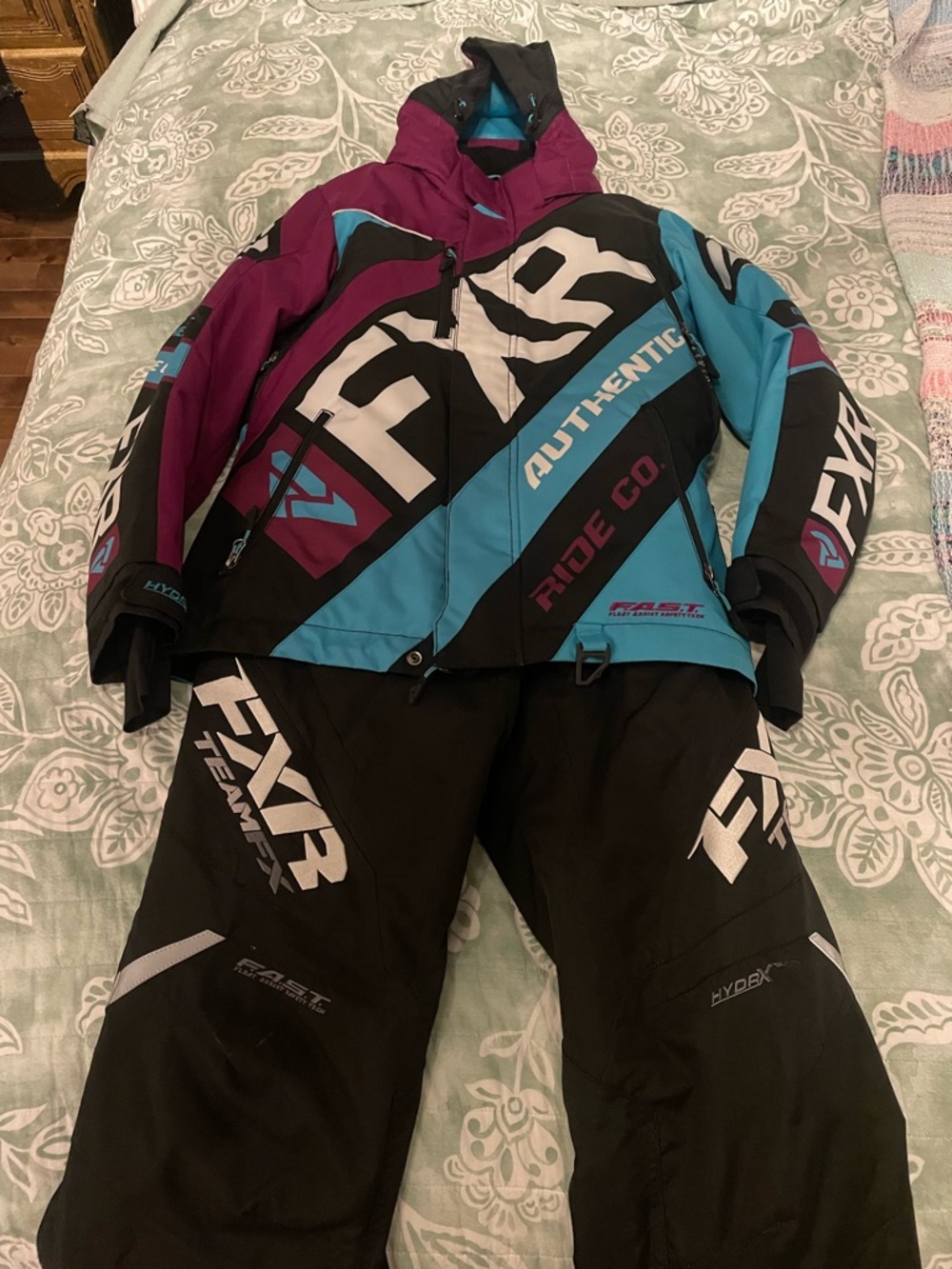FXR Women's Ski Jacket - Teal, Purple & Black